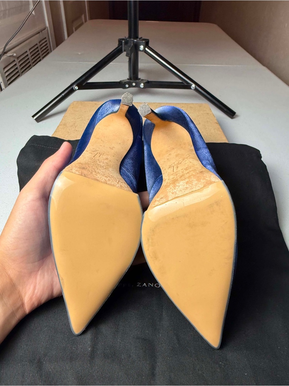 $695 Giuseppe Zanotti Design Woman Pump Stilletto Royal Blue Sz 35.5 / US 5.5 - Picture 5 of 14